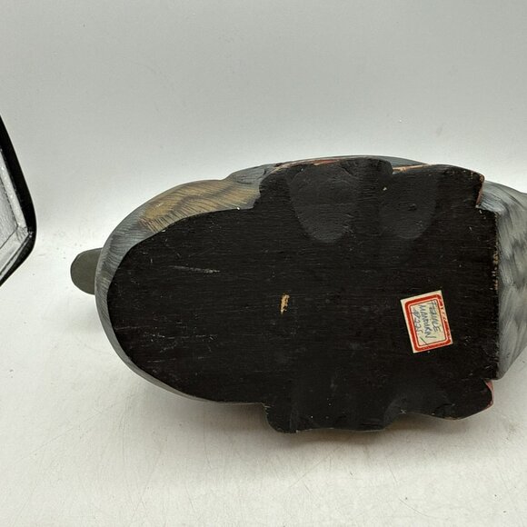 Hand Carved Wood Sculpture - Mandarin Duck Lite Size Hand Painted - Picture 9 of 15